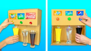 2 formas sencillas de hacer una máquina fuente de soda con cartón