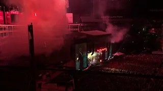 Paul McCartney performing Live and Let Die globe life fireworks