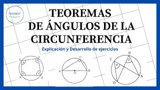 Teoremas de ángulos de la circunferencia - Ejercicios resueltos