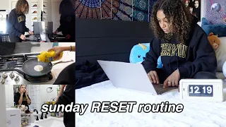 Sunday Reset Routine | cleaning, cooking, homework, journaling