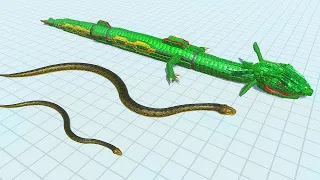 Green Anaconda of Evolution - All Units Unlock Animal Revolt Battle Simulator