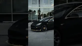 Black Gold on a Tesla Model 3 #shorts