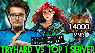 MIRACLE [Windranger] First Game New Patch VS 14K MMR Dota 2