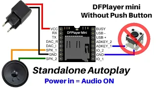 DFPlayer Mini Standalone AutoPlay | Power in = Audio Playing