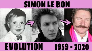 The evolution of Simon Le Bon from 1 to 62 years old