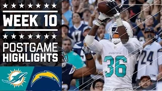 Dolphins vs. Chargers | NFL Week 10 Game Highlights