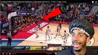 JA MORANT CRAZY DUNK + TRIPLE DOUBLE vs MARQUETTE | MARCH MADNESS HIGHLIGHTS