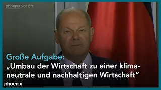 "Allianz für Transformation": Pressekonferenz mit Bundeskanzler Olaf Scholz