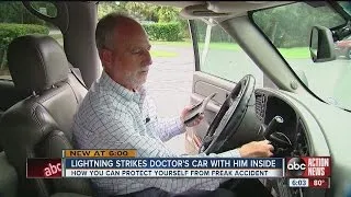 Tampa doctor survives lightning strike on I-4