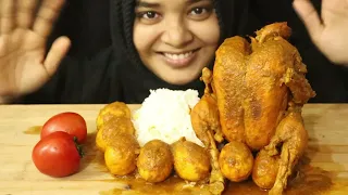 EATING SHOW: SPICY WHOLE CHICKEN CURRY, EGG CURRY, RICE, GRAVY,, ASMR MUKBANG, EATING CHALLENGE