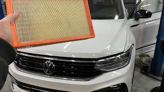 How to change the air filter on Volkswagen Tiguan 2018-2023