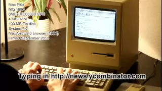 Mac Plus surfing the web