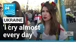 'I cry almost every day': Protest in Paris in support of Ukraine • FRANCE 24 English