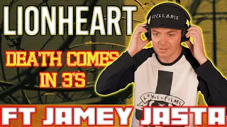 LIONHEART - DEATH COMES IN 3'S feat. Jamey Jasta (Hatebreed) - REACTION