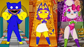 Huggy Wuggy Vs Ankha Vs Cute Chica Dance Battle