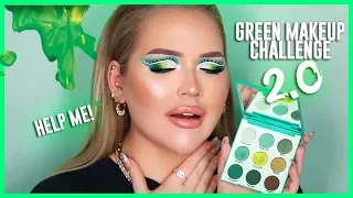 The ULTIMATE Green Look! GREEN MAKEUP CHALLENGE 2.0