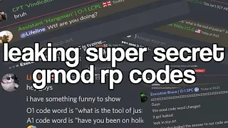 leaking super secret gmod scp rp codes