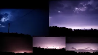 Dicke Superzelle und Nachtgewitter mit intensiven Wetterleuchten, sowie hellen Blitzen am 02.05.2024