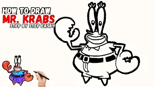 How to Draw Mr. Krabs Spongebob Cartoon Step by Step Drawing for Beginners