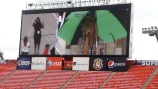 Carrie Underwood Superbowl National Anthem Sound Check 2-5-10