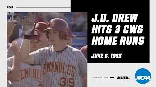 J.D. Drew's historic 3-home run game in 1995 CWS