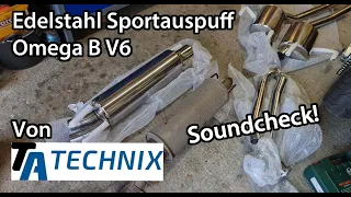 TA Technix Edelstahl Sportauspuff Für den Omega V6│Review & Soundcheck│