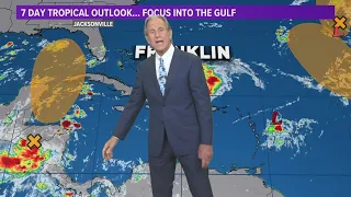 Tracking Tropical Storm Franklin, looking at system in the gulf | Aug. 24, 5 p.m.