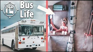 Skoolie Tour! Family w/ Teens Renovate Bus Home for $20,000!