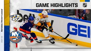 Predators @ Islanders 12/9/21 | NHL Highlights