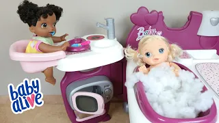 BABY ALIVE NINA E SUA AMIGUINHA BABY ALIVE BRUNINA NA ROTINA PARA PASSEAR