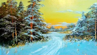 Зимние пейзажи художника Александра Леднёва