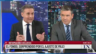 El fondo, sorprendido por el ajuste de Milei