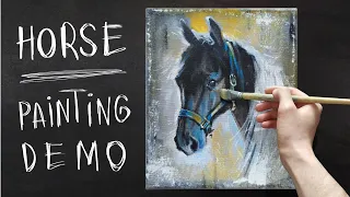 Horse acrylic painting | How to draw a horse | Demo
