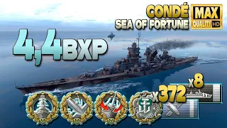 Cruiser Condé: Huge 4,4 base XP game - World of Warships