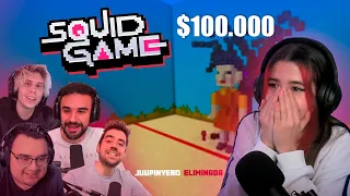 TORNEO DE SQUID GAME MINECRAFT CON STREAMERS POR $100.000   / JUu