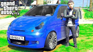 ОТЕЦ И СЫН В GTA 5 - ШКОЛЬНИК ЗАТЮНИНГОВАЛ СВОЙ МАТИЗ ! ПОСТАВИЛ ДИСКИ НА МАТИЗ ⚡ ГАРВИН