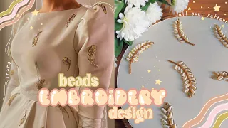 Beautiful all over embroidery pattern for dress💫 hand embroidery beads work design ✨