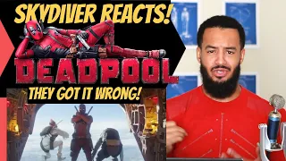 Skydiver React: X-Force Skydiving Scene Deadpool 2! They Got It Wrong!