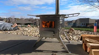 Winnerwell Nomad Medium Wood Stove - Initial Fire