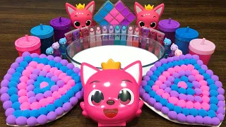 GALAXY PINKFONG! Mixing random into GLOSSY slime!Satisfying Diana Slime #499