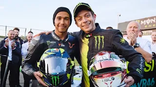 Valentino Rossi and Lewis Hamilton SWAPS | Mercedes W08 F1 vs Yamaha M1 2019 MotoGP