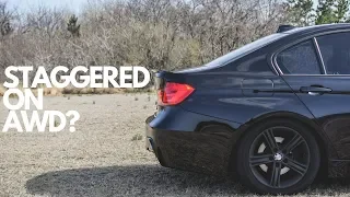 How to run staggered wheels on AWD cars