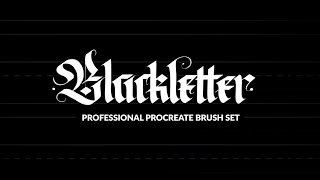 "Professional Blackletter Procreate" Brushes Demo