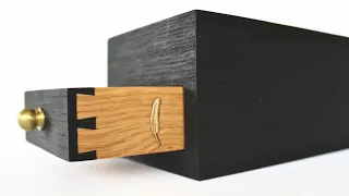 Black Oak Watch Box with Half-Blind Dovetails