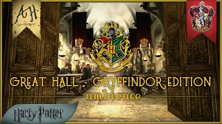 ⚡️ Hogwarts ASMR - Great Hall (Gryffindor Edition) | Ambience & Animation | Harry Potter [HD] ⚡️