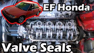 DIY Fix for Civic blowing smoke: Replacing Valve guide Seals without removing the head!
