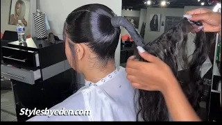 HOW TO: SLICK PONYTAIL! SO SATISFYING TO WATCH 😍 #asmr