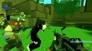 Counter Strike Source Zombie Escape mod online gameplay on Minecraft Adventure map