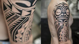 Tattoo Timelapse - Freehand Maori / Polynesian Tattoo | Session 2