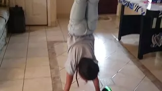 Handstand on Hoverboard